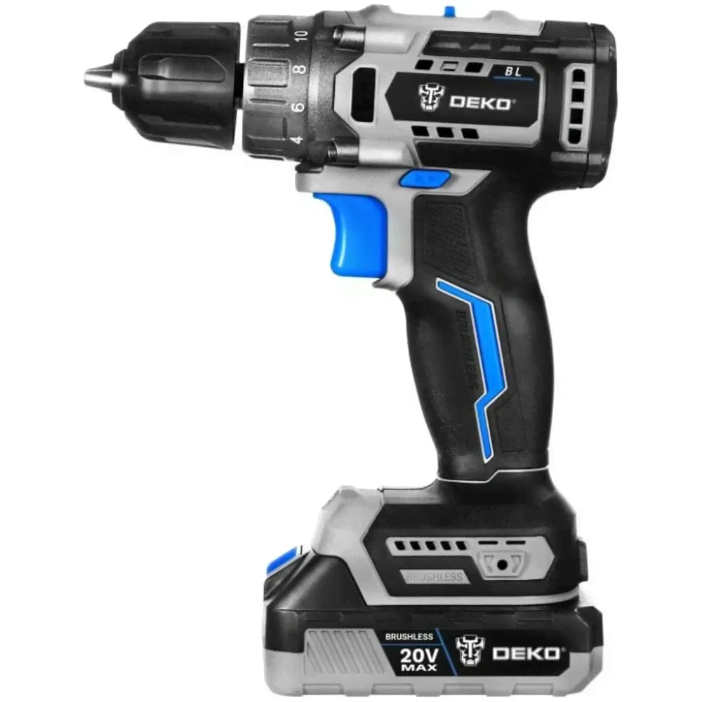 Дрель-шуруповерт аккумуляторная Deko Sharker 20V, 20В, 1*3.0Ач (063-4037)-0