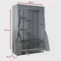 🛍 Универсальный тканевый шкаф для хранения вещей DEKO DKCL05, размер XL, 170х105х45 см, серый