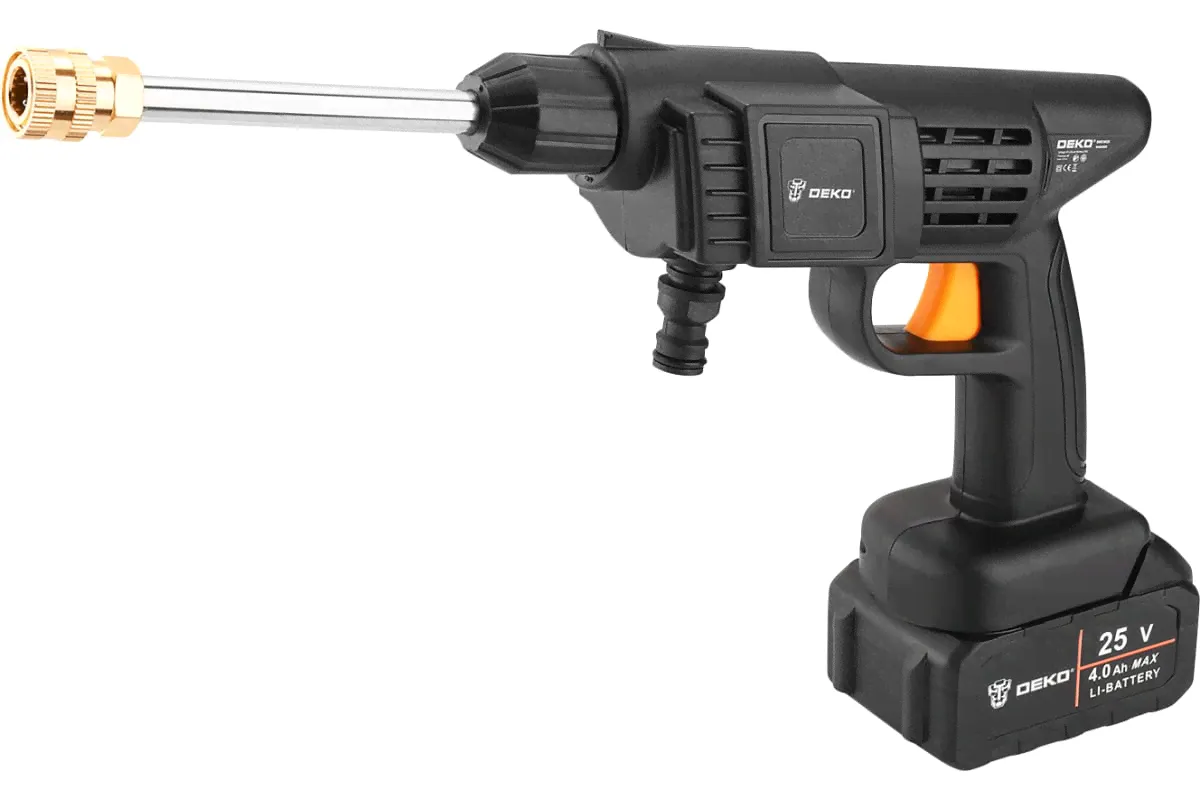 Мойка высокого давления аккумуляторная DEKO DKCW25, 40 бар, 2x4.0Ач