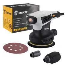 Шлифовальная машина эксцентриковая Deko DKG400-125 пластик серая