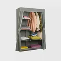 🛍 Универсальный тканевый шкаф для хранения вещей DEKO DKCL05, размер XL, 170х105х45 см, серый